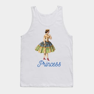 Beautiful princess of hearts with crown and vintage dress Tank Top